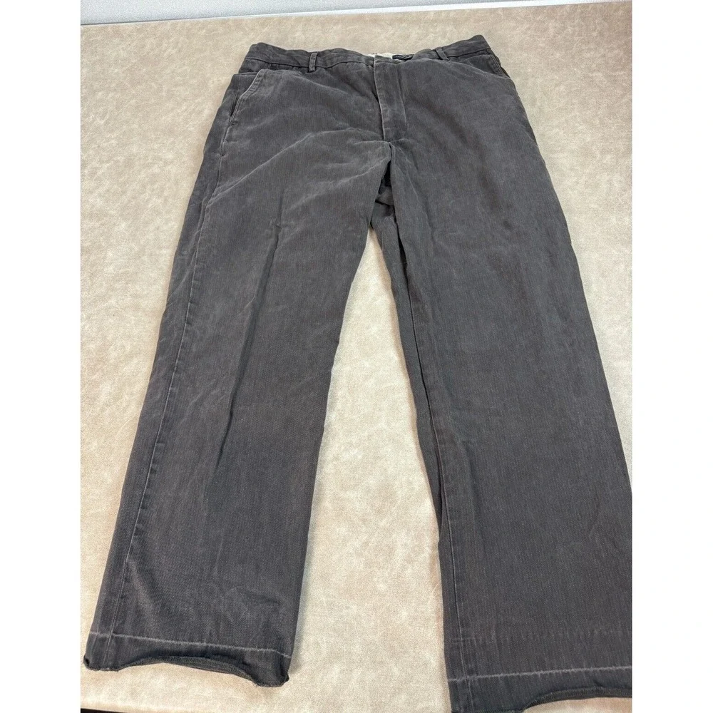 Banana Republic Mens Mid Rise Straight Leg‎ Pockets Grey Dress Chino Pants 38/32